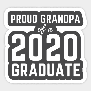 Proud Grandpa Of A 2020 Graduate Senior Class Graduation Sticker